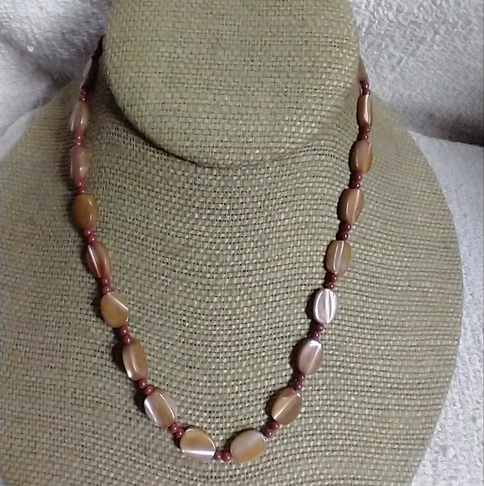 Brown Shell Necklace beaded